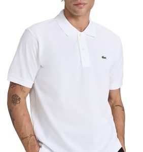 Lacoste Men's Short Sleeved Ribbed Collar Shirt for Casual Chic Style | Lacoste Men's Short Sleeved Ribbed Collar Sh