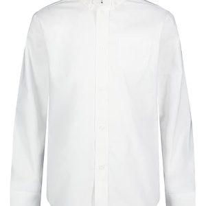 IZOD Uniform Young Men's Long Sleeve Button-Down Oxford Shirt for Workwear Comfort and Durability - Men's Size Medium, 1