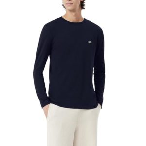 Lacoste Men's Long Sleeve Jersey Pima Regular Fit Crewneck T-Shirt for Casual Wear with Breathable Material and Styli