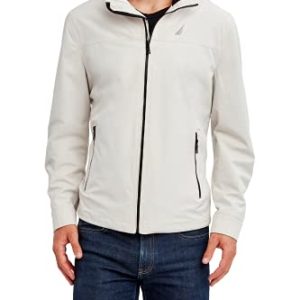 Nautica Men's Bomber Jacket for Outdoor Adventures with Water-Repellent Technology, Stylish and Breathable, Size Medium,