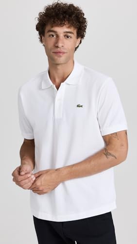 31qpghauozl.jpg Lacoste Men's Short Sleeved Ribbed Collar Shirt for Casual Chic Style | Lacoste Men's Short Sleeved Ribbed Collar Sh