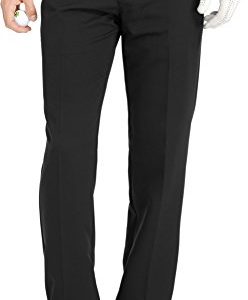 IZOD Men's Straight Fit Herringbone Golf Dress Pant for Casual and Formal OccasionsSlimming Herringbone PatternEnhanced