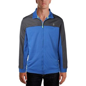 IZOD Men's Performance Mixed Media Jacket for Active Men in Various Weather Conditions Lightweight Breathable Stretch Fa