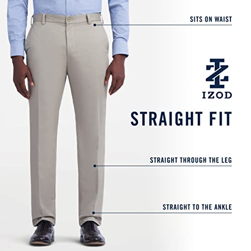 41wplfl54jl.jpg IZOD Men's Comfortable American Chino Flat-Front Straight-fit Pants for Casual Wear |IZOD Men's Stylish American Chin