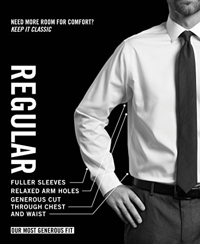 51b9gqg9fpl.jpg Van Heusen Men's Dress Shirt Regular Fit Pinpoint Stripe Professional Business Formal Party