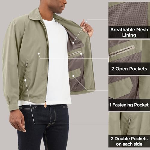 51dpsqmyotl.jpg LONDON FOG Men's Auburn Zip-Front Golf Jacket for Golf Enthusiasts | LONDON FOG Men's Auburn Zip-Front Golf Jacket -