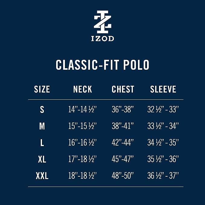 51paq1vqmgl 2.jpg IZOD Men's Performance Short Sleeve Polo Shirt for Casual Wear Comfort and Style
